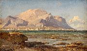 Adalbert Waagen Bucht von Palermo mit Blick auf Monte Pellegrino Spain oil painting artist